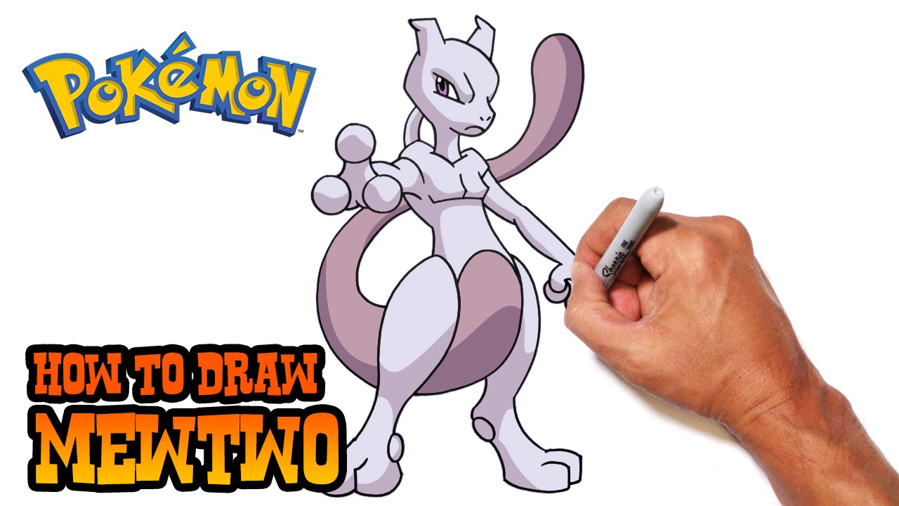 1280x720 How To Draw Mewtwo Pokemon - Mewtwo Drawing