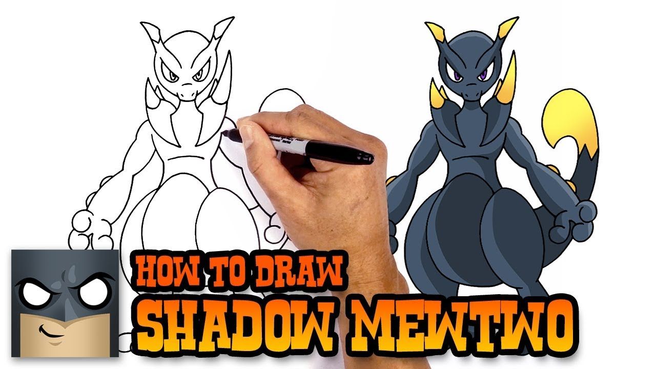 1280x720 How To Draw Shadow Mewtwo Pokemon Art In How To Draw - Mewtwo Drawing