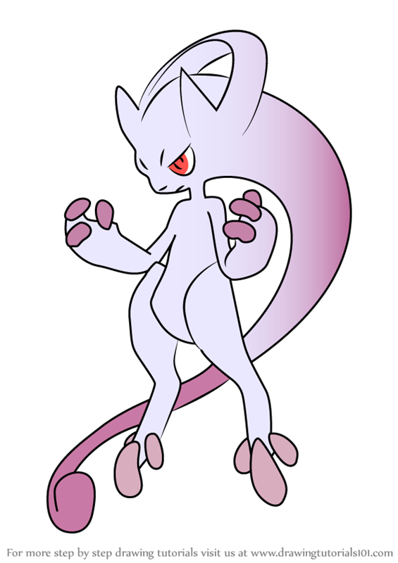 565x800 Learn How To Draw Mega Mewtwo Y From Pokemon - Mewtwo Drawing