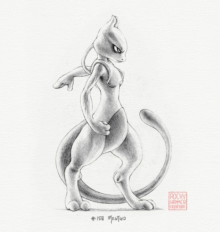 720x762 Drawings Of And Also Drawings Of Other Things - Mewtwo Drawing