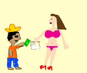 300x250 mexican boy buying drugs from a stripper drawing - Mexican Boy Drawing