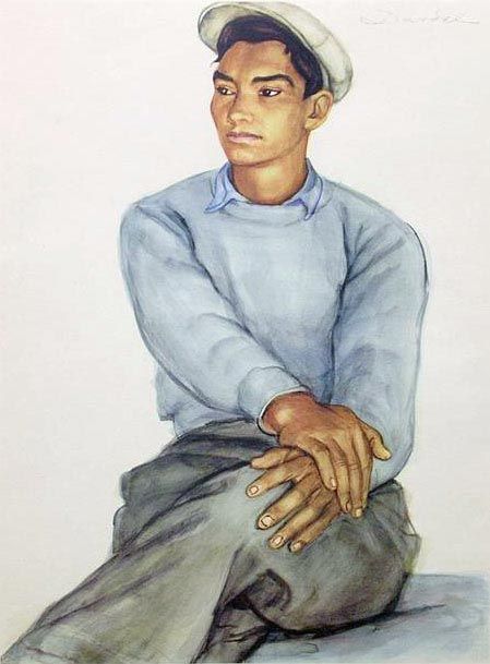 449x609 Mexikansk Yngling - Mexican Boy Drawing