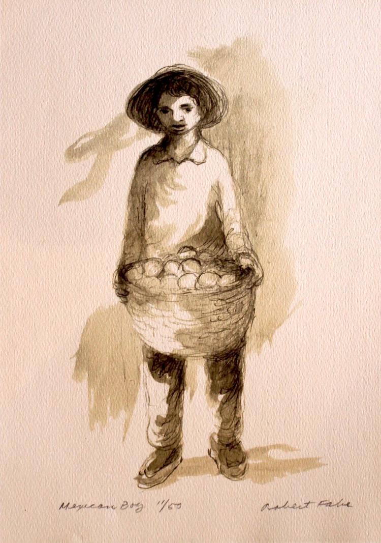 750x1067 Robert Fabe - Mexican Boy Drawing