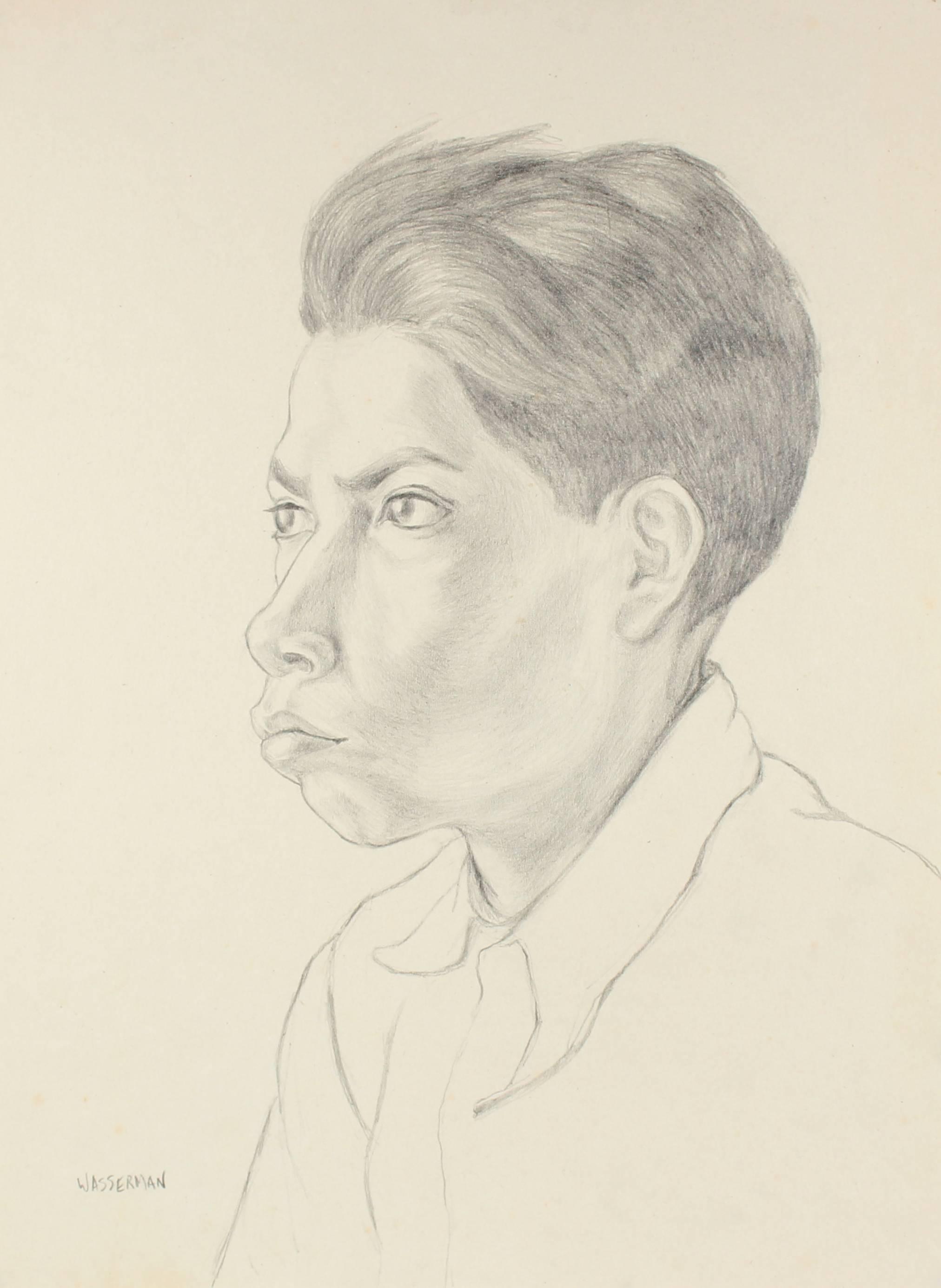 2024x2773 Gerald Wasserman - Mexican Boy Drawing