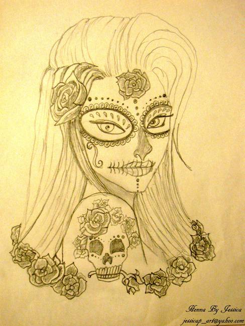 488x650 mexican death - Mexican Drawings