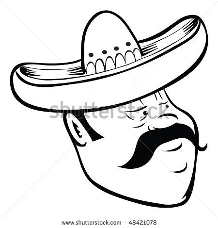 450x470 shutterstock simple mexican man drawing - Mexican Drawings