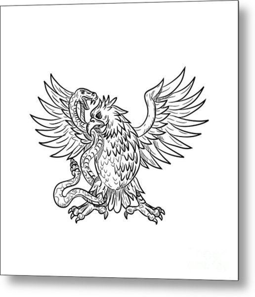 516x600 mexican eagle metal prints and mexican eagle metal art fine art - Mexican Eagle Drawing