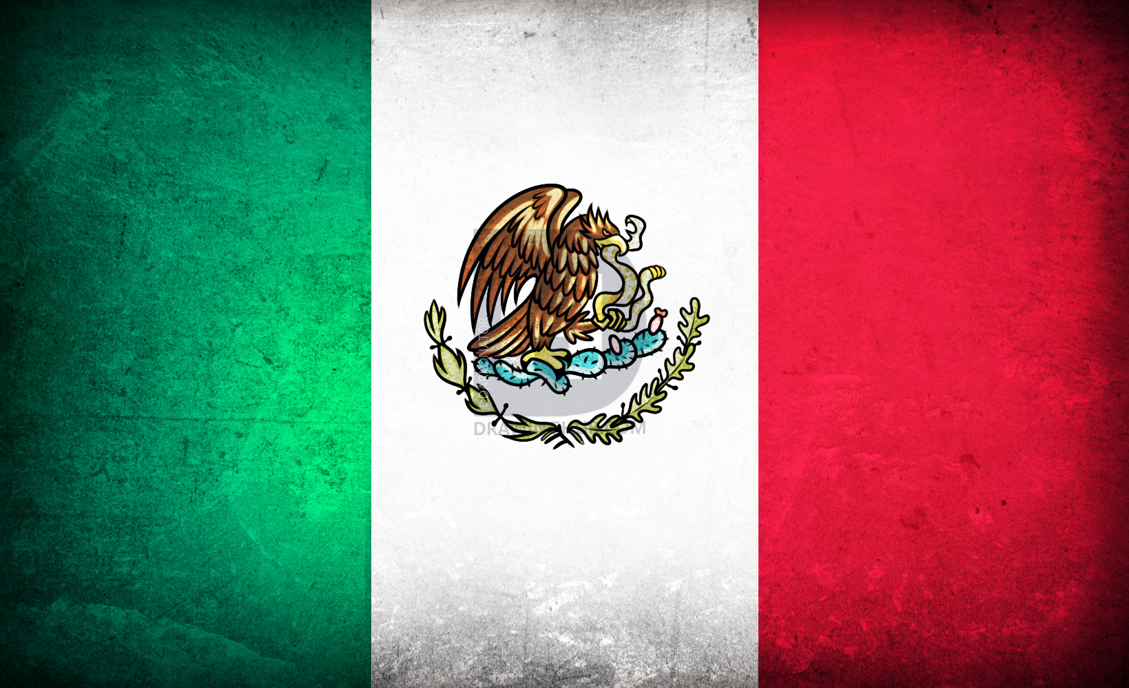 1639x1000 How To Draw The Flag Of Mex Step - Mexican Flag Drawing. 