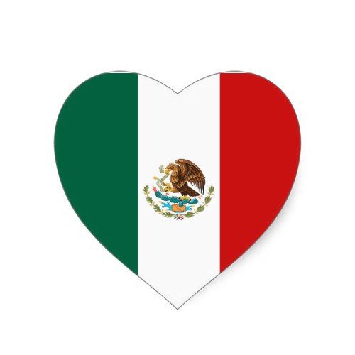 500x500 mexico flag heart sticker lovingpostivecreate - Mexican Flag Drawing