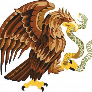 300x300 mexican flag eagle drawing best free mexican flag symbol stock - Mexican Flag Eagle Drawing