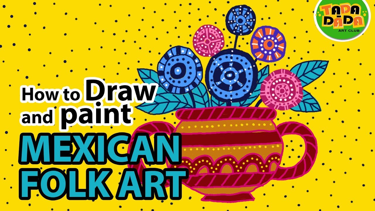 1280x720 how to draw and paint mexican folk art step - Mexican Flowers Drawing
