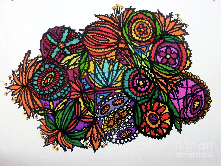 900x675 Mexican Flowers Drawing - Mexican Flowers Drawing