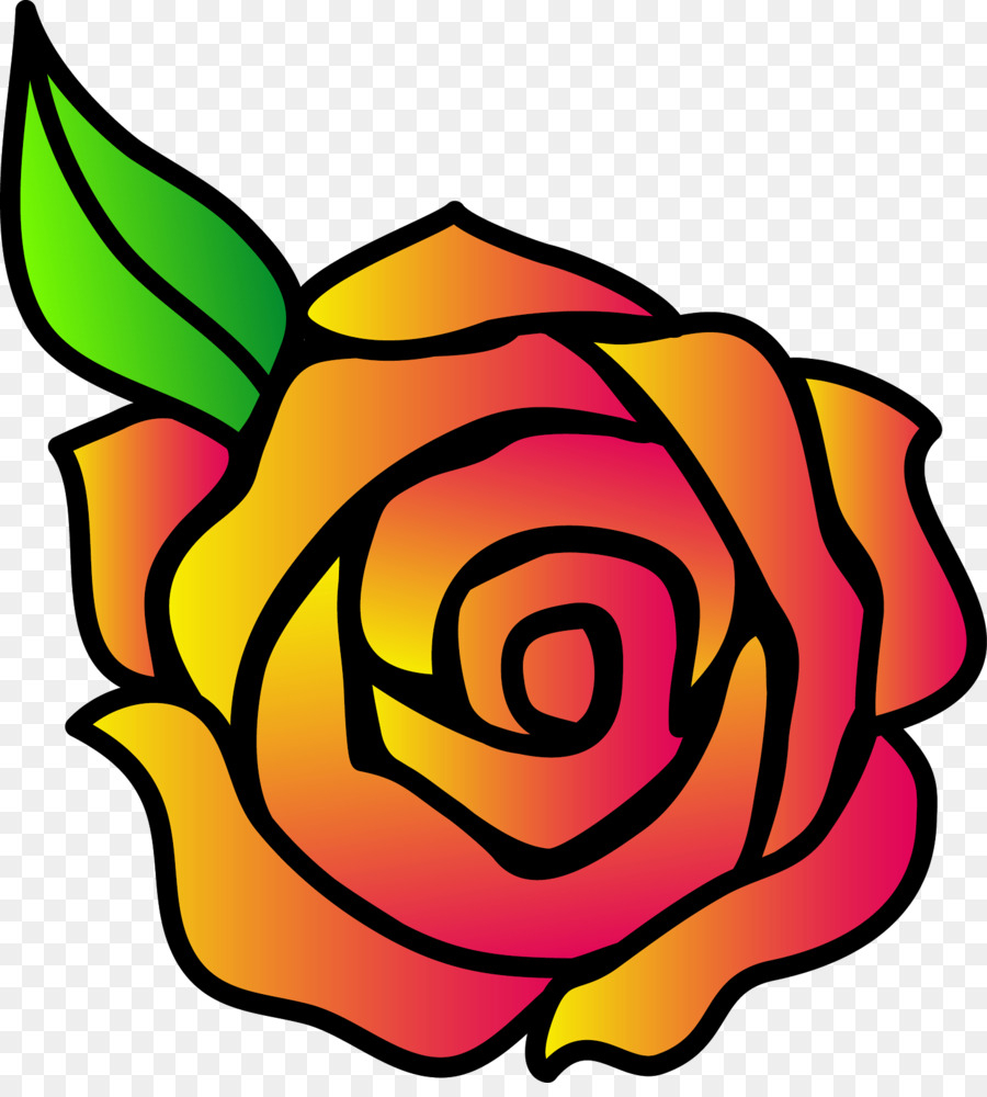 900x1000 Cartoon Rose Drawing And Drawing Cartoon Rose Clip Art - Mexican Flowers Drawing
