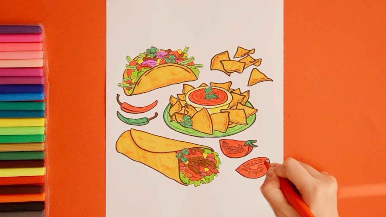 1280x720 How To Draw Mexican Food - Mexican Food Drawings