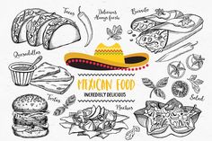 236x157 taco shell drawing - Mexican Food Drawings