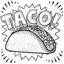 225x225 taco shell drawing - Mexican Food Drawings