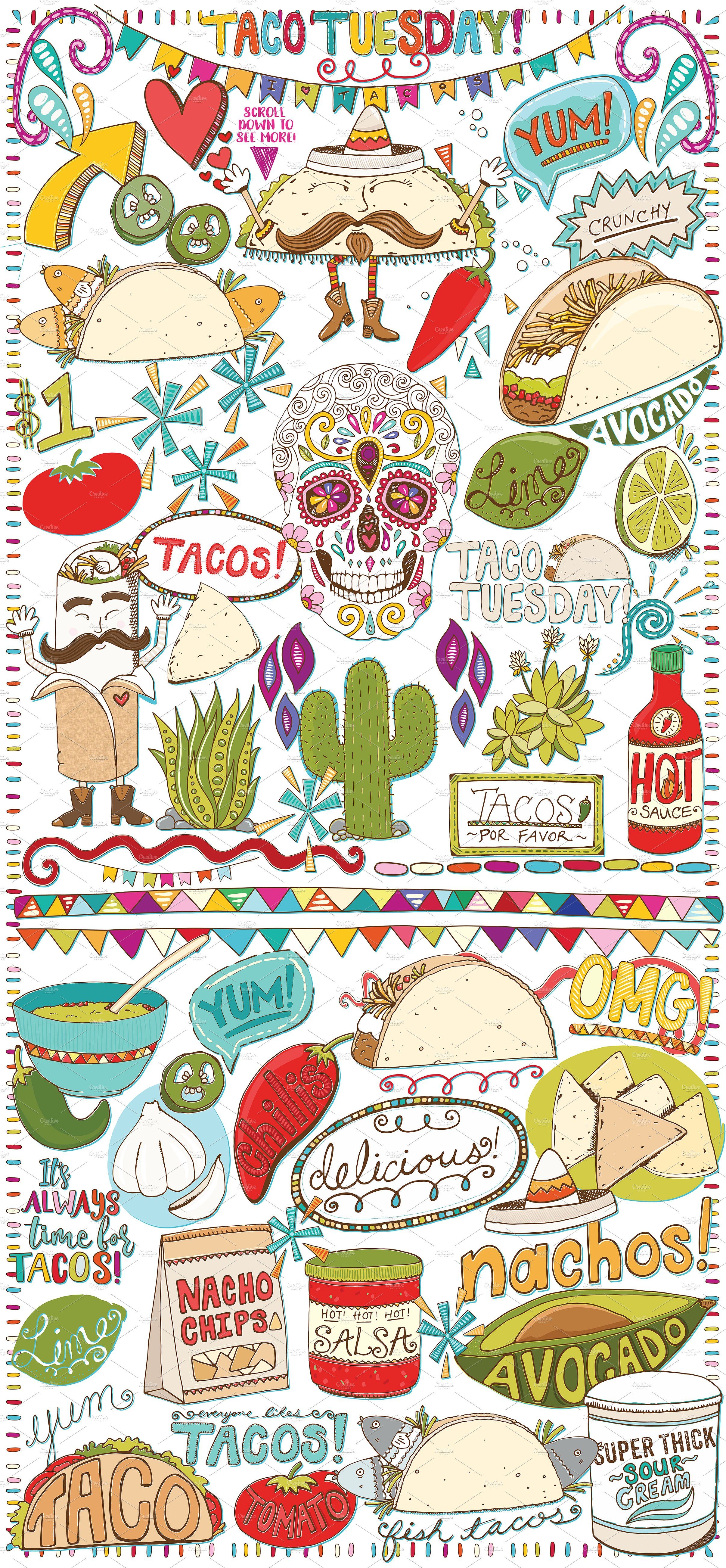 Mexican Food Drawings at PaintingValley.com | Explore collection of ...