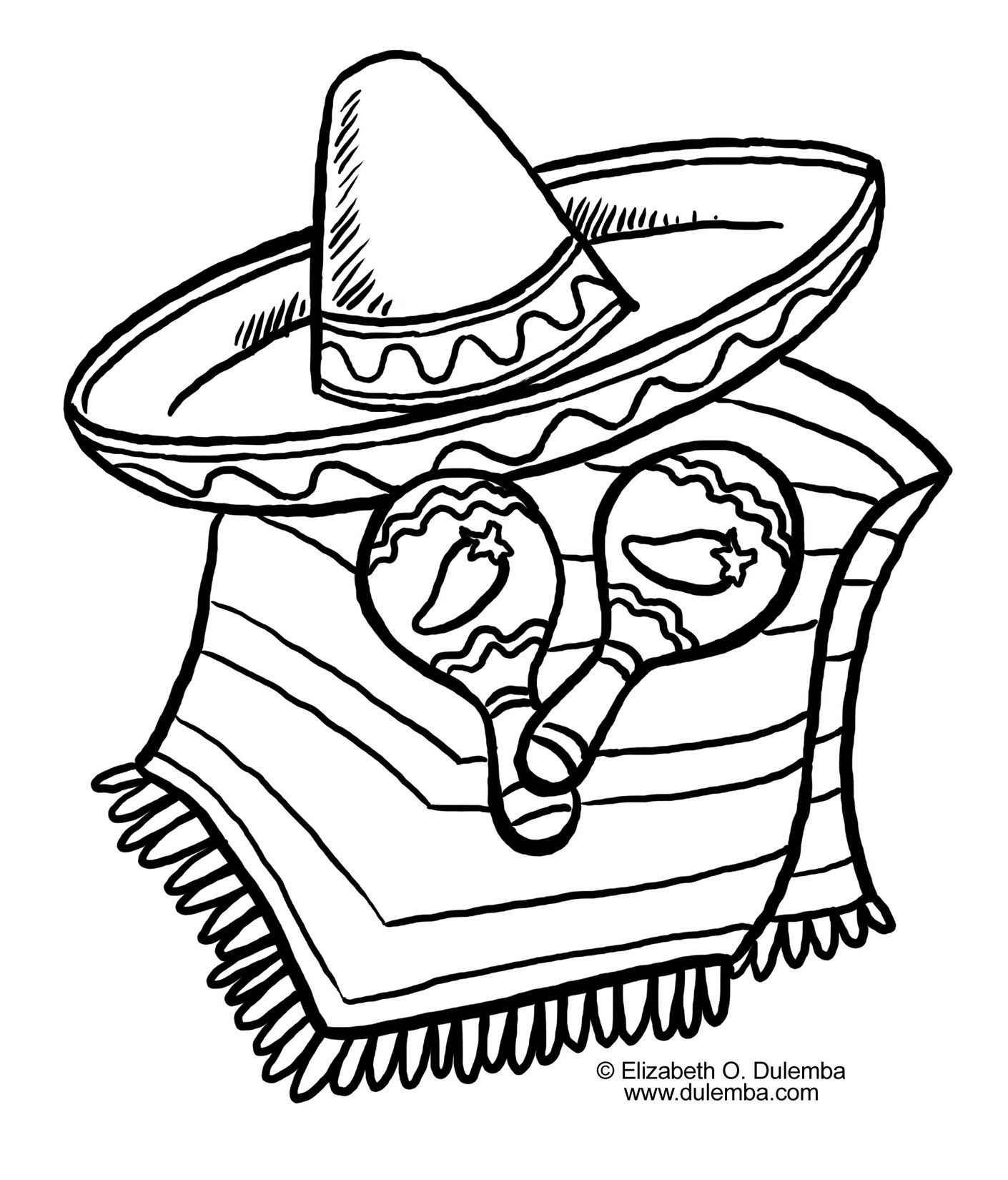 1410x1650 Coolest Mexican Food Coloring Pages For Your - Mexican Food Drawings