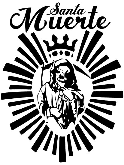 413x550 Santa Muerte - Mexican Gangster Drawings