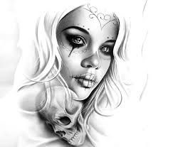 243x207 image result for mexican girl tattoo designs sugar skull art - Mexican Girl Drawing