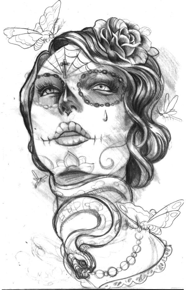 600x933 blue charro latin mexican girls womens tee rockabilly tattoo la - Mexican Girl Drawing