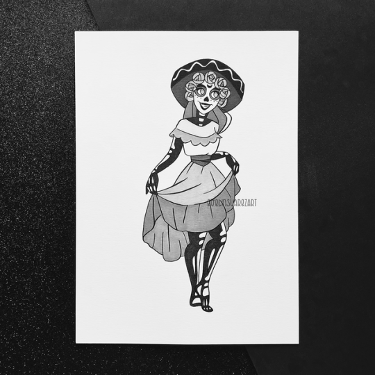 540x540 Mexican Skull Girl Tumblr - Mexican Girl Drawing