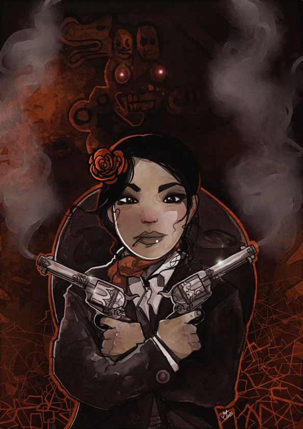 595x842 on twitter new artwork mexican girl vampire - Mexican Girl Drawing