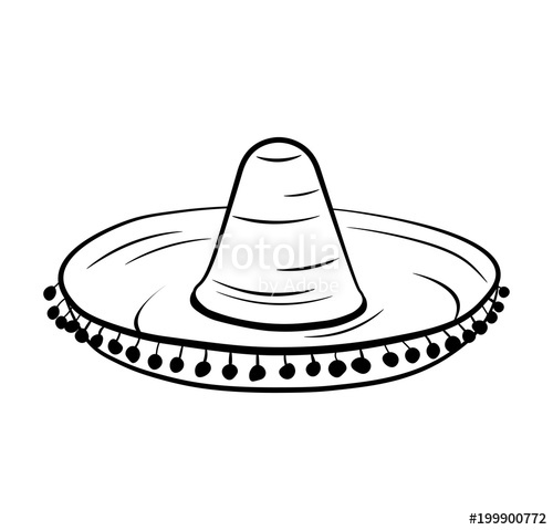 Mexican Hat Drawing at PaintingValley.com | Explore collection of ...