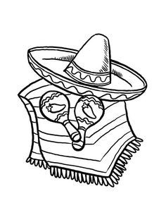 236x305 beautiful mexican sombrero hat coloring - Mexican Hat Drawing