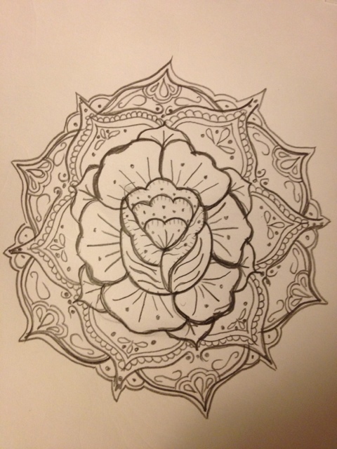 480x640 mexican mandala pencil drawing vegcraft's blog - Mexican Rose Drawing