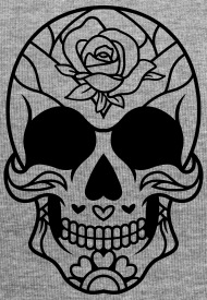 190x275 sugar skull mexican rose sugar skull beanie spreadshirt - Mexican Rose Drawing