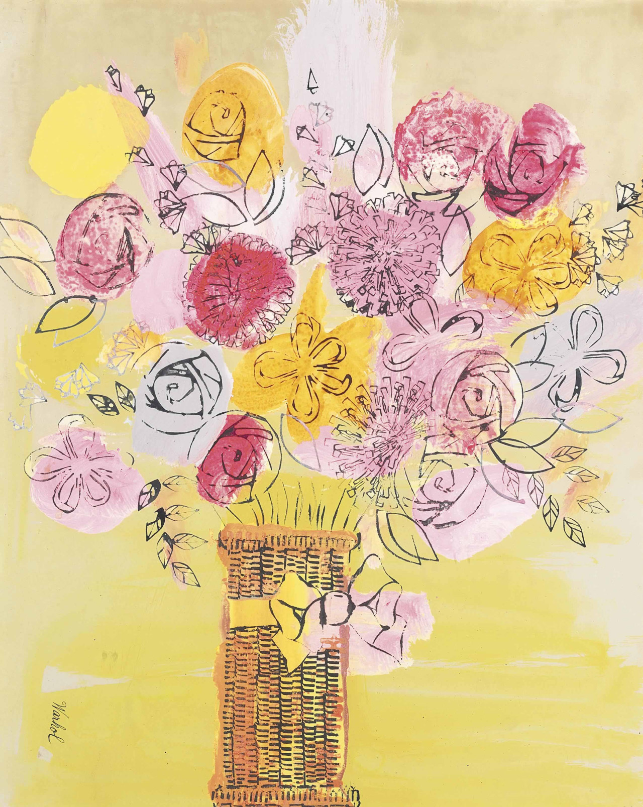 1280x1607 the curious bumblebee thefabricpress andy warhol mexican - Mexican Rose Drawing