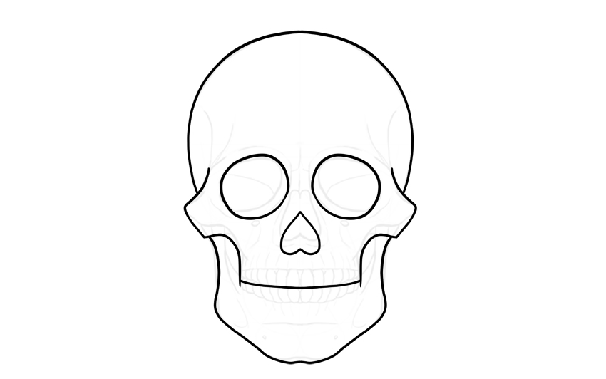 850x532 How To Draw A Sugar Skull - Mexican Skull Drawing
