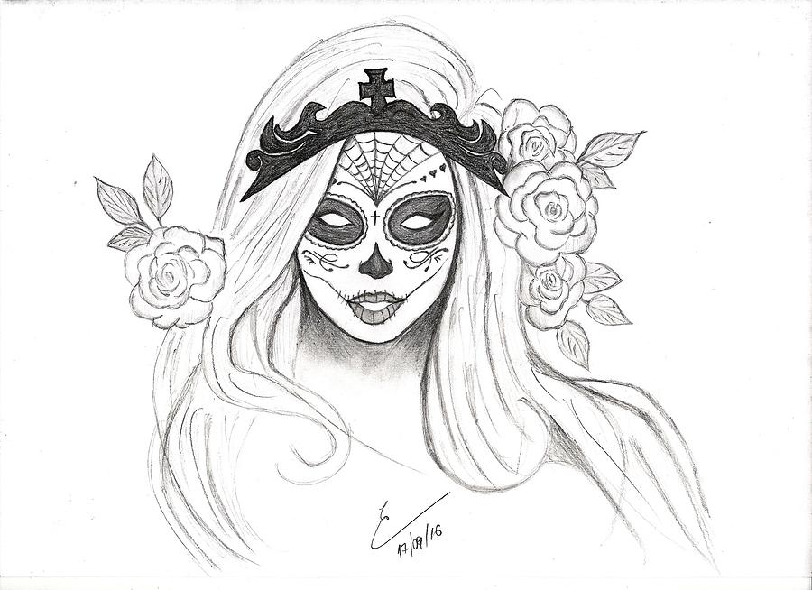 900x654 Mexican Skull Drawing - Mexican Skull Drawing