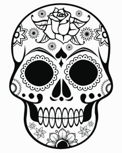 240x300 sugar skull free coloring pages new new printable mexican sugar - Mexican Skull Drawing