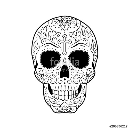 Mexican Skull Drawing at PaintingValley.com | Explore collection of ...