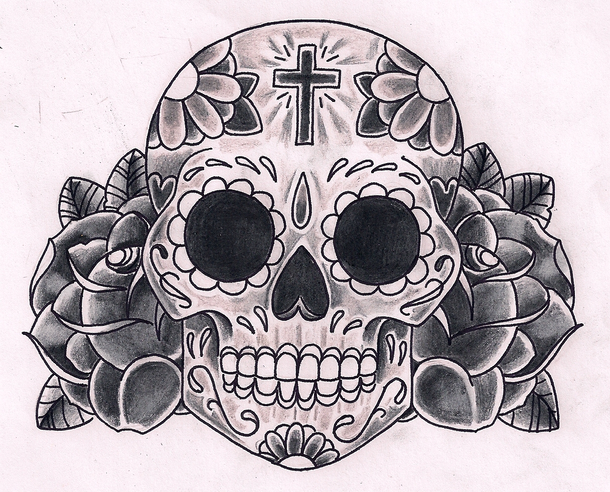 Mexican Skull Drawing At Paintingvalley Com Explore Collection