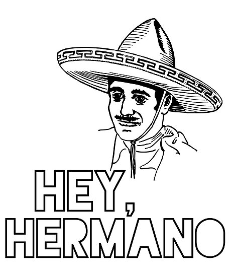 458x550 hey hermano - Mexican Sombrero Drawing