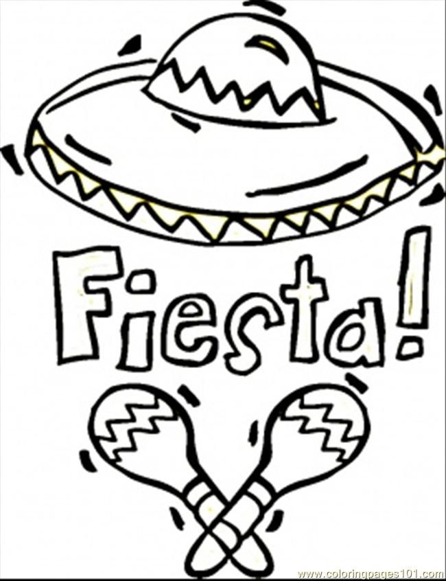 650x846 mexican sombrero coloring - Mexican Sombrero Drawing