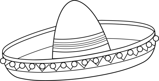 550x279 collection of free sombrero drawing black and white download on ui ex - Mexican Sombrero Drawing