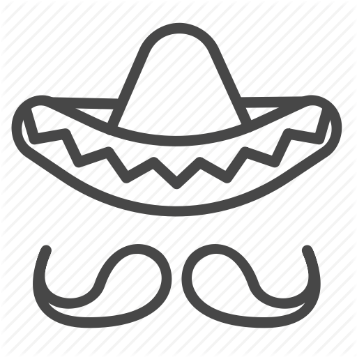 512x512 costume, mexican, mex sombrero, traditional icon - Mexican Sombrero Drawing