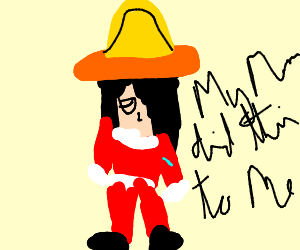 300x250 emo christmas mexican sombrero drawing - Mexican Sombrero Drawing