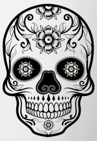 190x276 mexican sugar skull tatoo mug spreadshirt - Mexican Sugar Skull Drawings