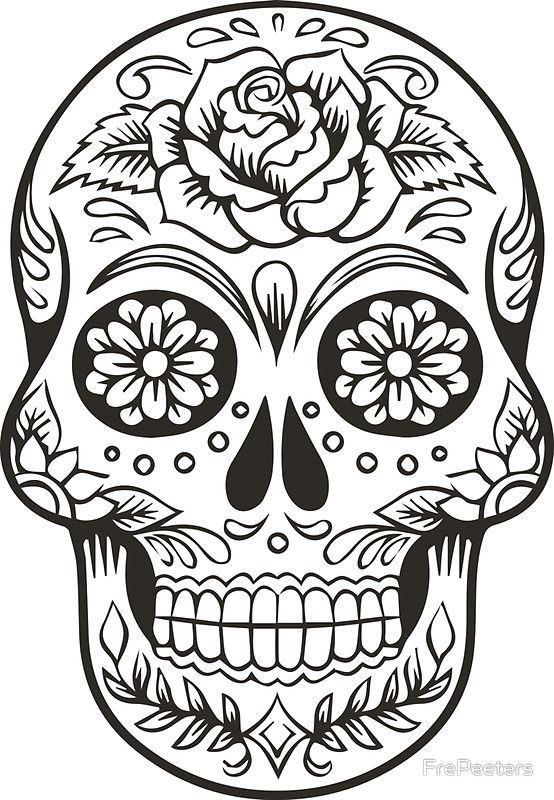 554x800 holiday decor skull coloring pages - Mexican Sugar Skull Drawings