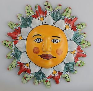 300x292 mexican talavera ceramic sun face wall decor hanging pottery folk - Mexican Sun Drawing