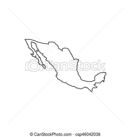 450x470 huge collection of 'mexico map silhouette' download more than - Mexico Map Drawing