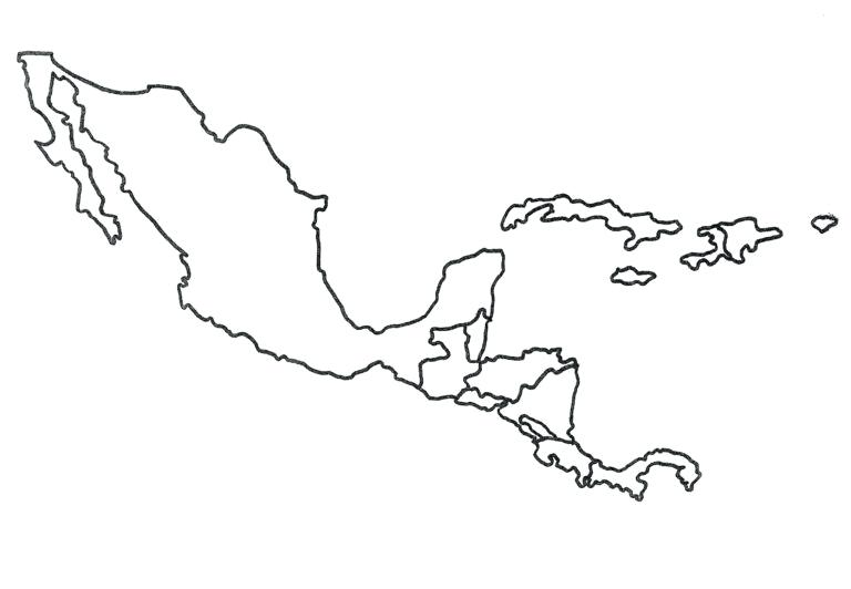 Mexico Map Drawing at PaintingValley.com | Explore collection of Mexico ...