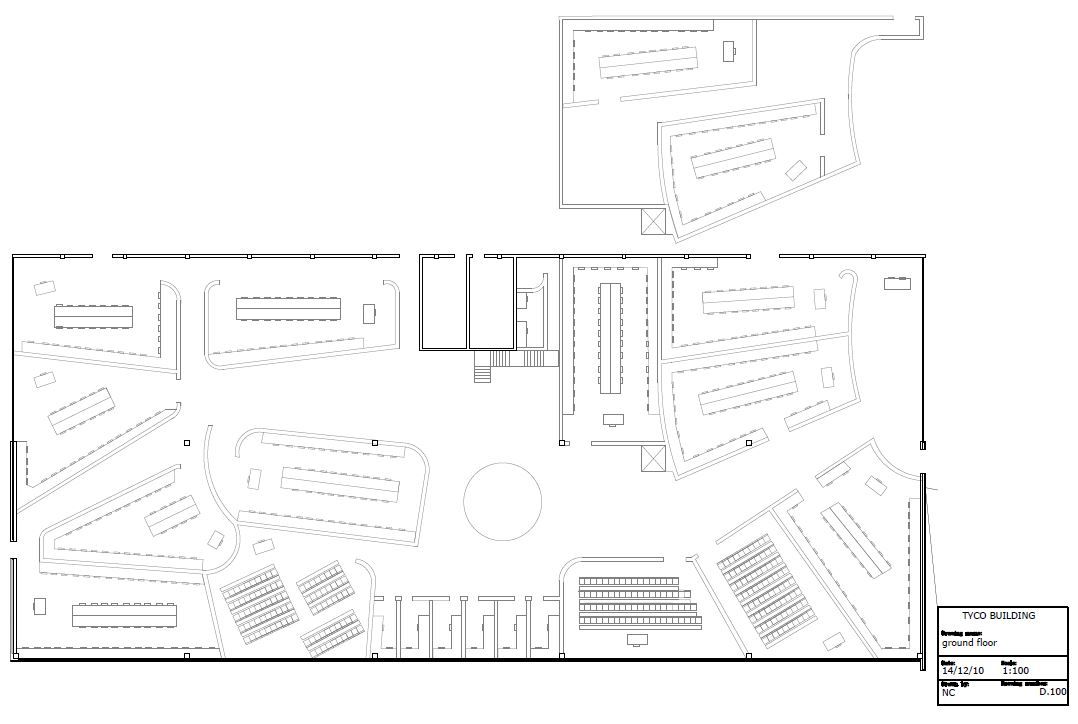 1078x724 floor plan and mezzanine level autocad drawing of tyco college - Mezzanine Drawing