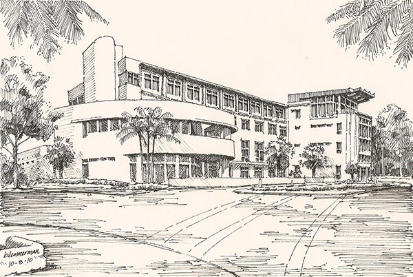 600x402 university of miami alumni center rendering on behance - Miami Drawing