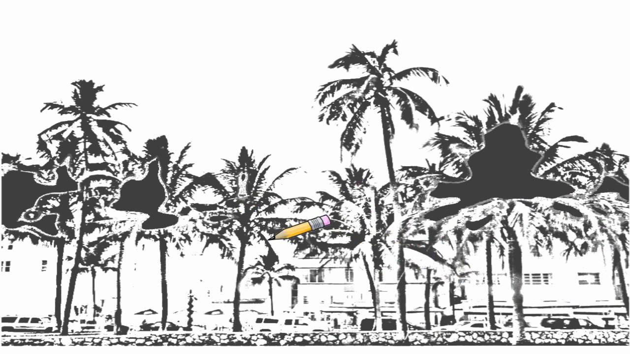 1280x720 auto draw art deco district, south beach, miami beach, florida - Miami Drawing